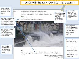 Sometimes it is good not only to practice writing stories or descriptions yourself but to take a close look at what others have written too. English Language Gcse Paper 1 50 Of Whole Gcse Ppt Download