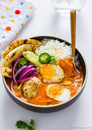Egg Curry Tikka Masala Sauce Naan And Rice For Indian Egg Curry Dinner Indian Food Recipes Egg Recipes For Dinner Chutney Recipes