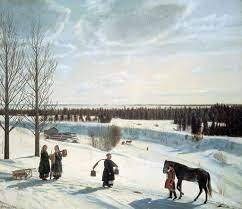 Зимний пейзаж картины русских художников