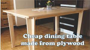 The floyd round dining table's simplified form lets the beauty of the materials shine. Dining Table Diy Birch Plywood Youtube