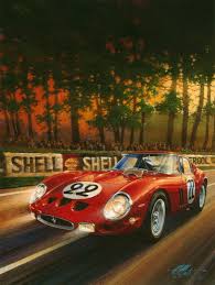 Automotive Artist Michael Mate Depicts The Glory Days Of Road Racing On Canvas Auto Racing Art Racing Art Automotive Artwork