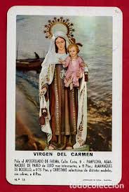 Virgen maria, virgen del carmen, escapulario, santa maria del monte carmelo, nuestra senora del carmen, advocacion mariana, patrona del mar, intercesora de las animas, nino jesus. Calendario Fournier Publicidad Virgen Del Carm Comprar Calendarios Antiguos En Todocoleccion 69275893