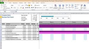 Gantt Chart Excel Template Business Plan Project Free