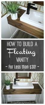 How To Build A Floating Wood Vanity For Less Than 30 An Ikea Hack Floating Vanity Diy Bathroom Vanity Floating Bathroom Vanities