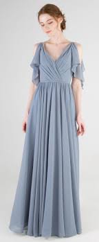V Neck Long Chiffon Bridesmaid Dress With Flutter Sleeves Tbqp466 Bridesmaid Dresses Long Chiffon Long Sleeve Bridesmaid Dress Bridesmaid Dresses With Sleeves