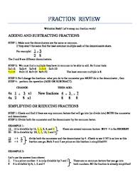 As you work through the exercise regularly click the check button. Adding Subtracting Multiplying Dividing Fraction Review Sheet By Gina Lasek