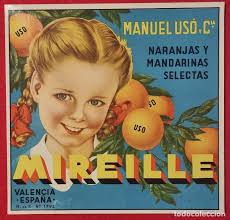 cartel ito etiqueta naranjas mireille niña manu