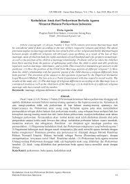 Setiap anak, tanpa pengecualian apapun, harus. Pdf Kedudukan Anak Dari Perkawinan Berbeda Agama Menurut Hukum Perkawinan Indonesia