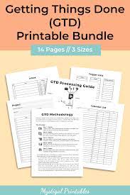 Getting Things Done Gtd Printable Planner Editable Pdf Gtd Etsy Getting Things Done Gtd Planner Gtd