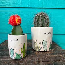 In this video we focus on primitive. On Point Painted Cactus Ceramic Pots Articulture Designs