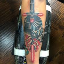 Stanley duke tattoo blackwork illustration dotwork linework stippling pointilism design starwars star wars lightsaber light saber skywalker. Kylo Ren Star Wars Saber Tattoo Tattoos Color Tattoo Star Wars Kylo Ren