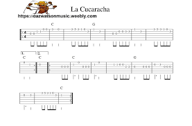 Bits And Pieces Song Scotland La Cucaracha Easy Guitar Tab Guitar Tabs Guitar Tabs Songs Easy Guitar