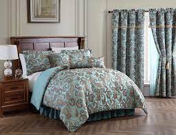 This intricate paisley design features rich shades on a base for a warm look in your space. Chezmoi Collection Adelle 7 Piece Teal Paisley Jacquard Comforter Set California King Walmart Com Walmart Com