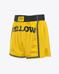 Download Shorts Mockup Front Half Side View In Apparel Mockups On Yellow Images Object Mockups