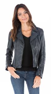 5% avec le code escale ! Bomber Leather Jackets Rose Garden Of Leather Lamb Ref 100742 Day16 Bleu Blue