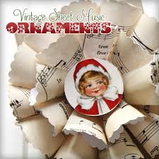 Click here to subscribe these are three different decor/craft ideas for using sheet music! Sheet Music Christmas Ornaments Diy The Graphics Fairy