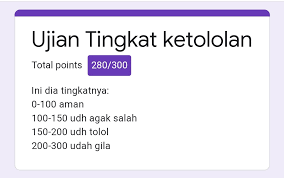 Link google form ujian tingkat ketololan akan redaksi bahas saat ini, pembahasan saat ini memang sedang viral. Wik On Twitter Oke Aku Gila