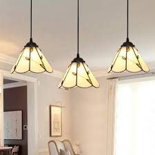 tiffany style conical pendant lamp blue