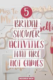 5 Fun Bridal Shower Activities That Are Not Games Unique Bridal Shower Bridal Shower Activities Bridal Shower Brunch