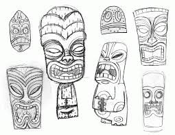All you need is photoshop (or similar), a good photo, and a couple of minutes. Tiki Mask Coloring Page Coloring Library