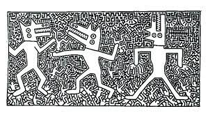 Keith Haring image to print and color - Keith Haring Kids Coloring Pages