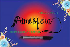 Stylistic alternates, swash and more. Atmosfera 16276 Script Font Bundles New Fonts Popular Free Fonts Pretty Script Fonts