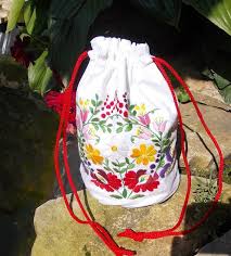 Handmade Bag White Jeans Bag With Colours By Embroidream On Etsy 60 00 Folk Embroidery Hungarian Embroidery Chain Stitch Embroidery