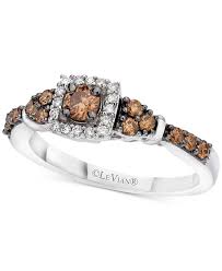 Levian chocolate diamond rings on sale. Le Vian Chocolate Vanilla Diamond Ring 1 2 Ct T W In 14k White Gold Reviews Rings Jewelry Watches Macy S