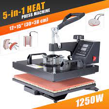 12 X15 Heat Press 360 Degree Swivel Heat Press Machine 5 In 1 Walmart Com In 2021 Heat Press Machine Press Machine Heat Press