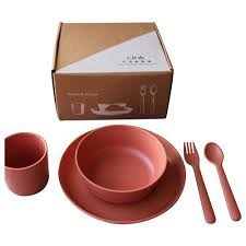 Height from the cink rim to the floor: Cink Bamboo Dinnerware Toddler Giftbox Brick