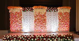 Shribha Events On Instagram A Peachy Peach Alternate Floral Wall For A Wedding Flower Decorations Indian Wedding Decorations Receptions Reception Stage Decor