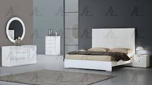 Whiteline modern living diva contemporary queen or king bed in high gloss white and polished stainless steel legs platform. James White Lacquer Bedroom Collection Las Vegas Furniture Store Modern Home Furniture Cornerstone Furniture