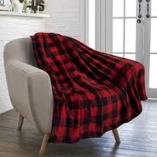 Do you love rustic design? Amazon Com Pavilia Buffalo Plaid Throw Blanket For Sofa Couch Soft Flannel Fleece Red Black Checker Plaid Pattern Decorative Throw Warm Cozy Lightweight Microfiber 50 X 60 Inches Home Kitchen