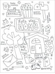 Lets Stay Home Coloring Printable In 2020 Colouring Printables Free Coloring Summer Coloring Pages