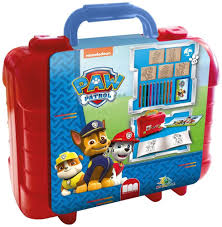 Fun Kid Art Kit Set Paw Patrol Draw Colour Rubber Stamp Sticker Pack Nickelodeon Art Kits For Kids Travel Art Kit Paw Patrol