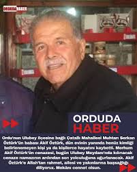 vefat Altınordu Saraycık Mahallesi sakinlerinden, merhum Ethem Yüksel'in  oğlu Bülent Yüksel hayatını kaybetti. Merhumun cenazesi, yarın saat  11.00'de Saraycık Merkez Camii'nde kılınacak cenaze namazının ardından aile  kabristanlığında toprağa verilecek ...