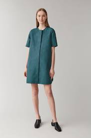 Cotton Linen A Line Shirt Dress Turquoise Dresses Cos Us In 2020 Warm Weather Fashion Dresses Shirt Dress