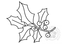 For all little kids and angels, we would like to present these christmas holly coloring pages to color them green and dark maroon sharp edged leaves spreading real beauty of christmas. Christmas Holly Coloring Page Flowers Templates