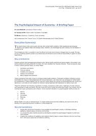 Maybe you would like to learn more about one of these? Pdf The Psychological Impact Of Austerity A Briefing Paper