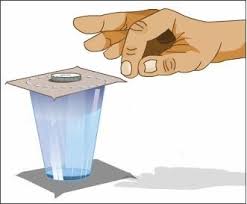 An Object Will Stay At Rest Unless A Force Acts On It And Moves The Object This Is Showing That The Coin Will Stay W Force And Motion Force Activities Inertia