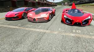 Bugatti Centodieci Vs Ferrari F80 Concept Vs Lamborghini Aventador Svj Ferrari F80 Lamborghini Aventador Ferrari