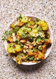 Spicy Cauliflower Sabzi With Cashews Bon Appetit Recipe Spicy Cauliflower Cauliflower Recipes Healthy Cauliflower Sabzi