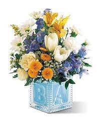 Order now & send flowers today Teleflora S Baby Block Boy Chalifour S Flowers