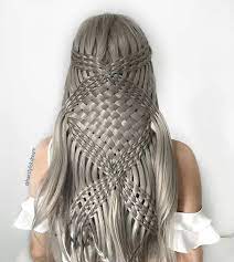 German Teenager Creates Amazing Hairstyles That Look Like Intricate Crochet Patterns Cool Hairstyles Long Hair Styles Cool Braids