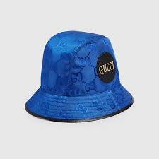 Make sure it fits the sweatband nice and snug. Gucci Off The Grid Bucket Hat In Blue Gg Econyl Gucci Us