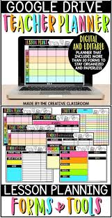 Digital Teacher Planner Google Drive Teacher Planning Teacher Planner Editable Teacher Planner