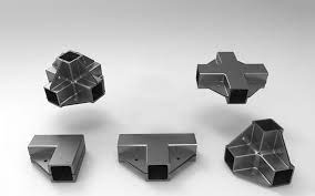 Assembly is easy, just insert the connector into the end of a tube and drive it in with a rubber mallet. Bellice Insta Connectors Square Tube Connectors