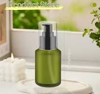 6 Pcs Frosted Green Glass Pump Bottle Empty Lotion Foundation Container  Cosmetic Dispenser with Press Pump for Essence Lotion - 60ml/2oz