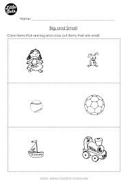 Free Pre K Measurement Worksheet On Big And Small Preschool Math Printables Free Preschool Printables Math Printables
