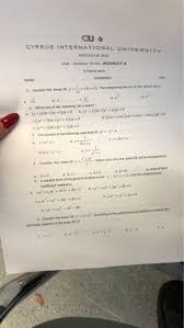 Well known personalities with surnames that start with x. Cu Cyprus International University Mat203 Fall 2019 Chegg Com